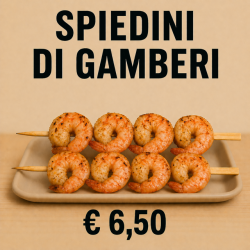 Spiedini di gamberi