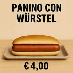 Panino con  Wurstel