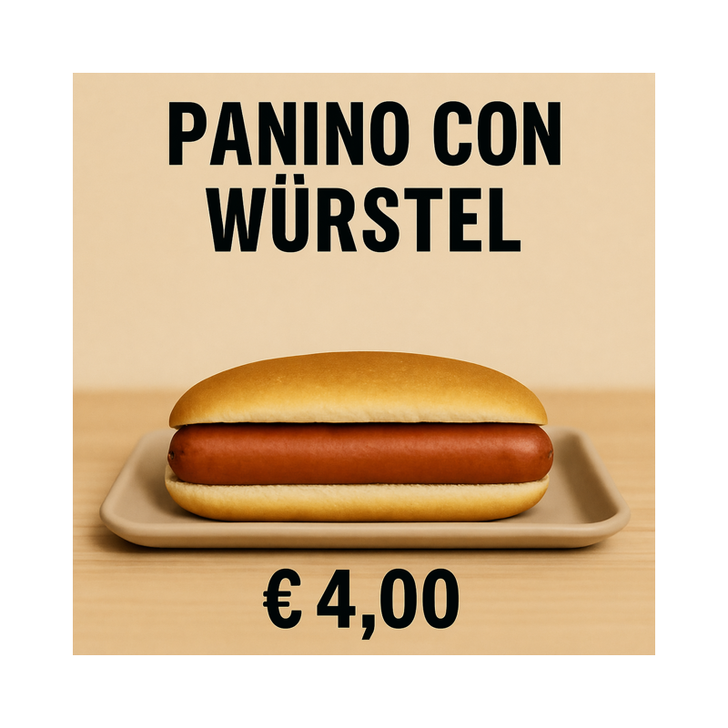 Panino con  Wurstel