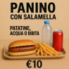 Menù: Salamella, patatine, acqua o bibita