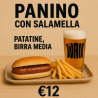 Menù: Salamella, patatine, birra media