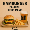 Menù: Hamburger, patatine, birra media